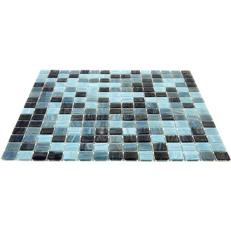 Dusty Grey Mixed Squares Glass Tile | Tile Club