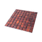 Brown Foil And Frosted Square Mosaic Tile | Tile Club