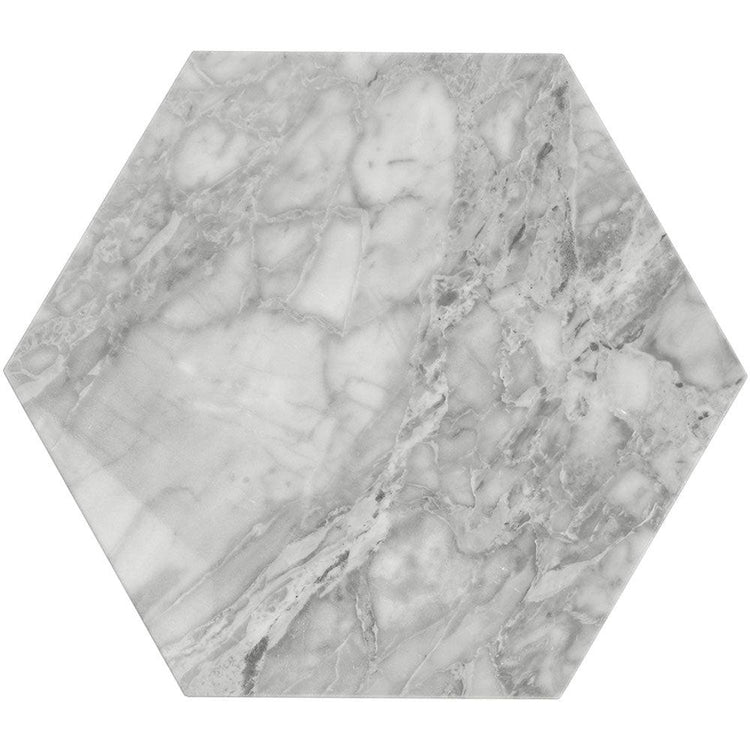 Calacatta Bluette Marble 10" Polished Hexagon Tile Sample