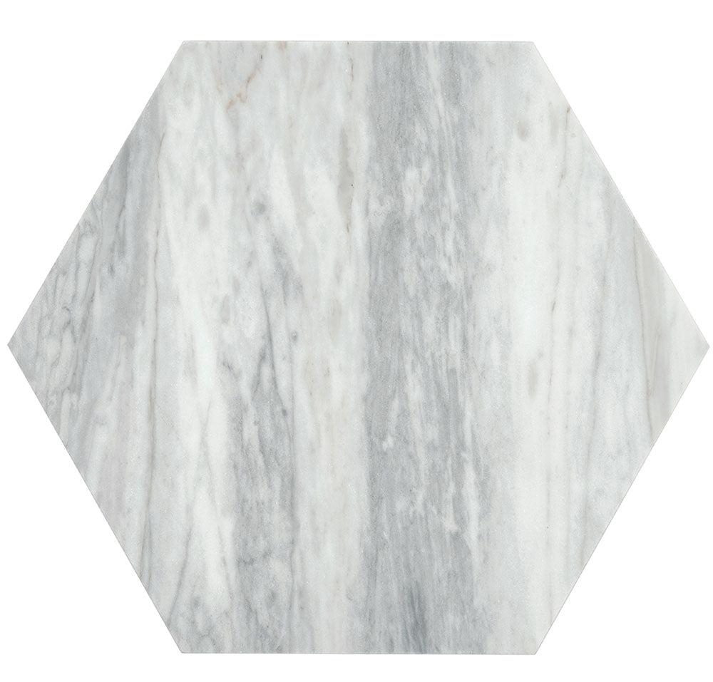 Calacatta Bluette Marble 10" Honed Hexagon Tile