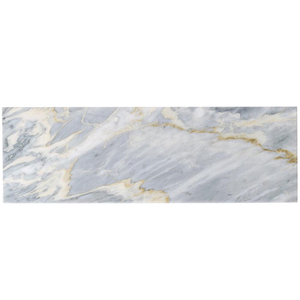 Calacatta Bluette Polished Marble Subway Tile 4x12