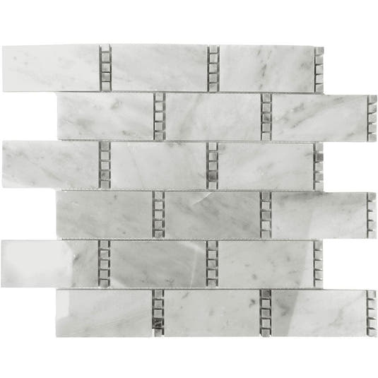 Carrara Subway With Bardiglio Dot Mosaic Tile | Tile Club | Position1