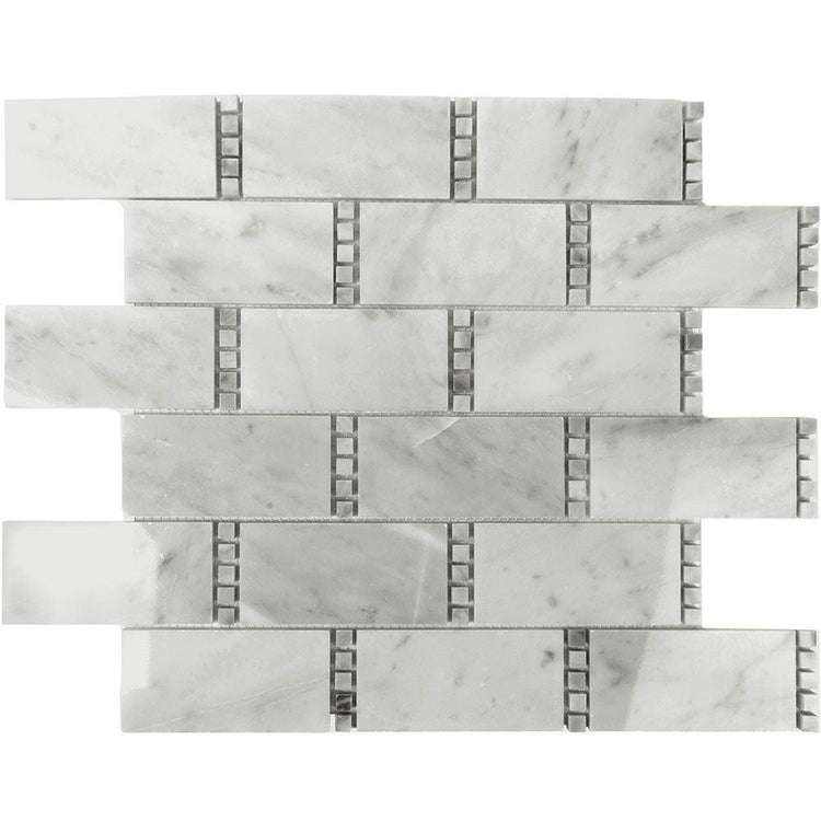 Carrara Subway With Bardiglio Dot Mosaic Tile | Tile Club | Position1