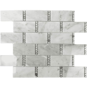 Carrara Subway With Bardiglio Dot Mosaic Tile | Tile Club | Position1