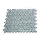 Chic Gray Penny Round Glass Tile | Tile Club