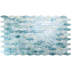Coastal Dreams Elongated Hex Glass Mosaic Tile | Tile Club