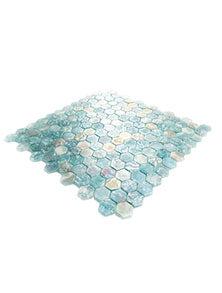 Coastal Dreams Hexagon Glass Mosaic Tile | Tile Club