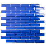 Cobalt Blue Glass Brick Tile