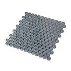 Cool Gray Penny Round Glass Tile | Tile Club