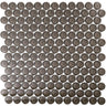 Dark Gray Penny Round Glass Tile