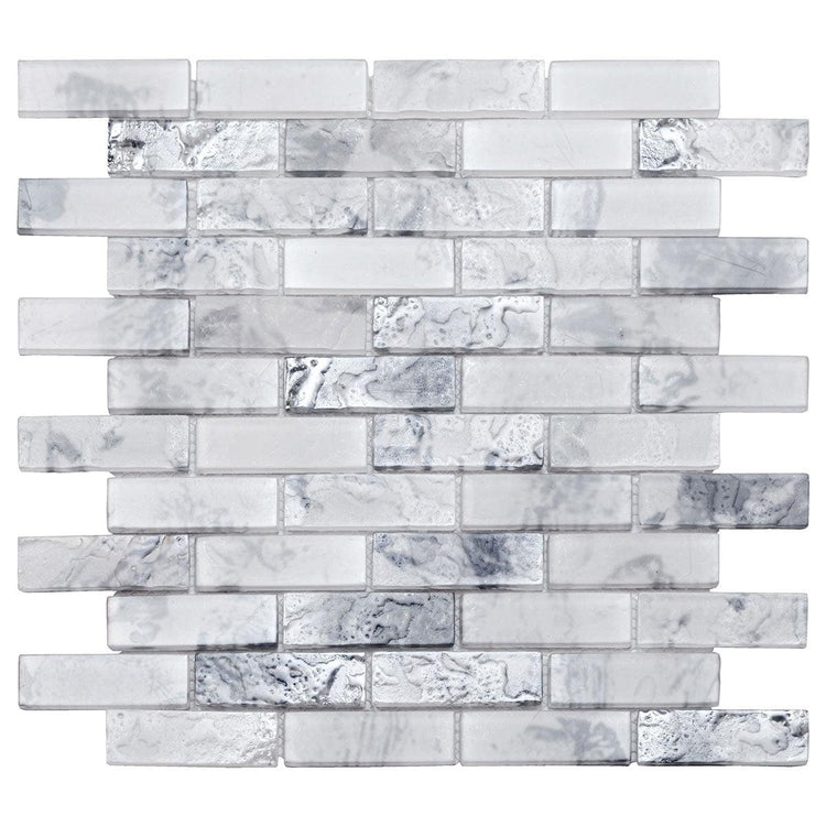 Frozen Dreams Brick Glass Mosaic Tile
