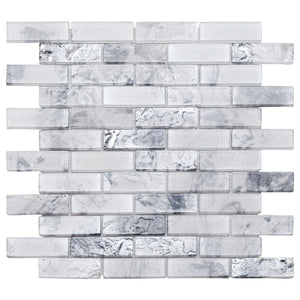 Frozen Dreams Brick Glass Mosaic Tile Sample