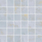 Gilded Age Blue Natural Porcelain Mosaic Tile