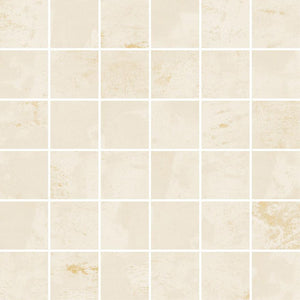 Gilded Age Ivory Natural Porcelain Mosaic Tile