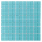Glacier Aqua 1X1 Frosted Glass Tile Sample