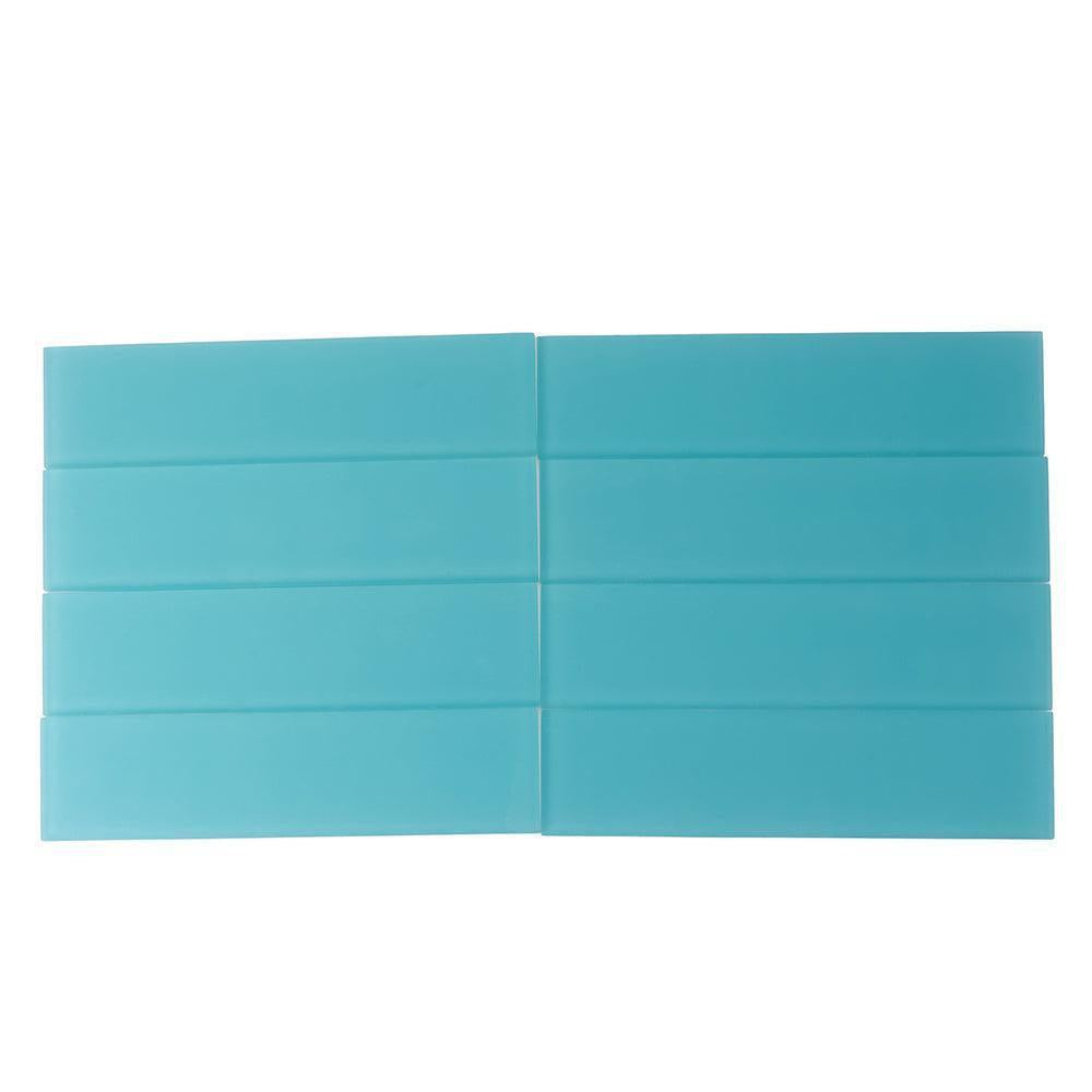Glacier Aqua 3X12 Frosted Glass Tile | Tile Club