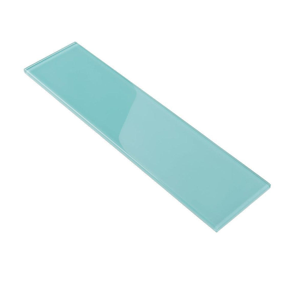 Glacier Aqua 4X16 Polished Glass Tile | Tile Club