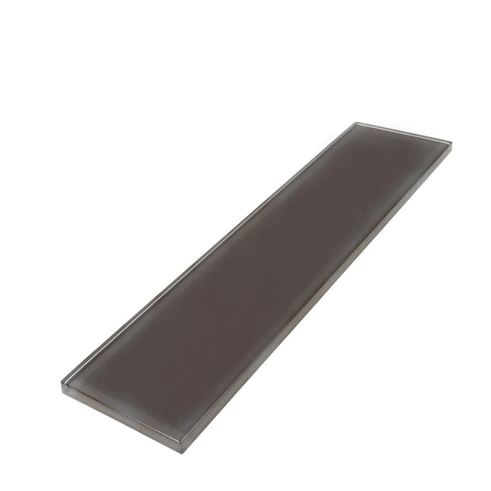 Glacier Ash Gray 3''x12'' Polished Glass Tile | Tile Club