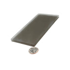 Glacier Ash Gray 3X6 Frosted Glass Subway Tile | Tile Club