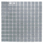 Glacier Aura Gray 1X1 Polished Glass Tile