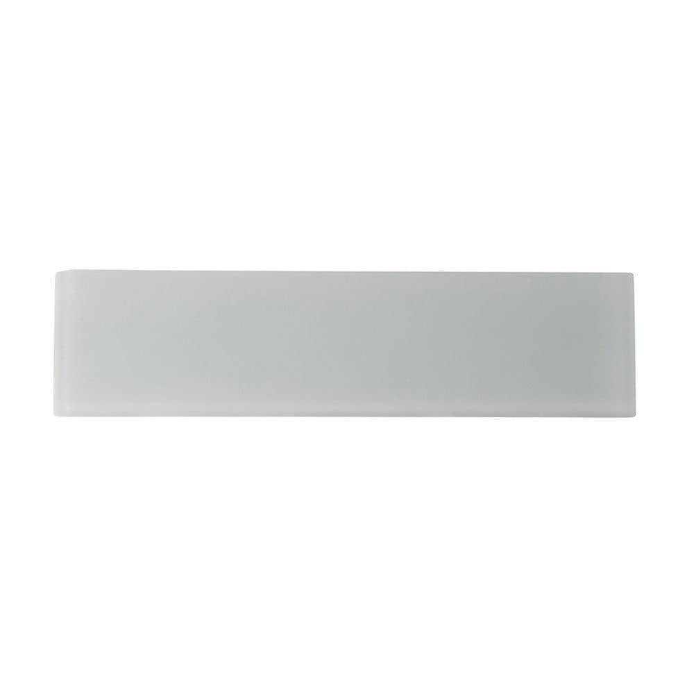 Glacier Aura Gray 3X12 Frosted Glass Tile | Tile Club