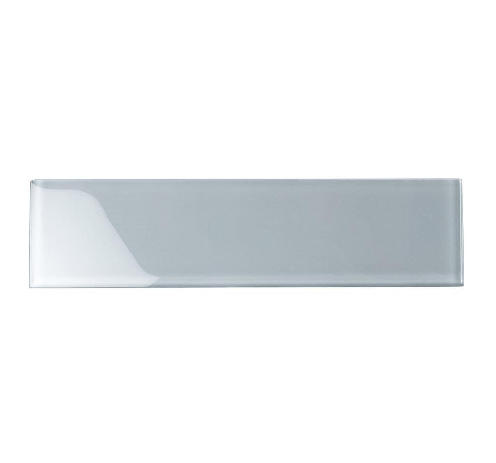 Glacier Aura Gray 3X12 Polished Glass Tile Position: 1