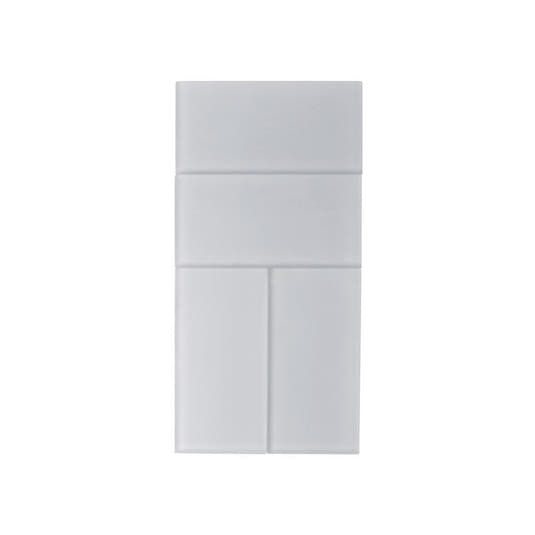 Glacier Aura Gray 3X6 Frosted Glass Subway Tile | Tile Club
