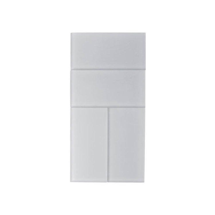 Glacier Aura Gray 3X6 Frosted Glass Subway Tile | Tile Club