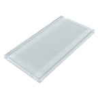Glacier Aura Gray 3X6 Polished Glass Subway Tile | Tile Club