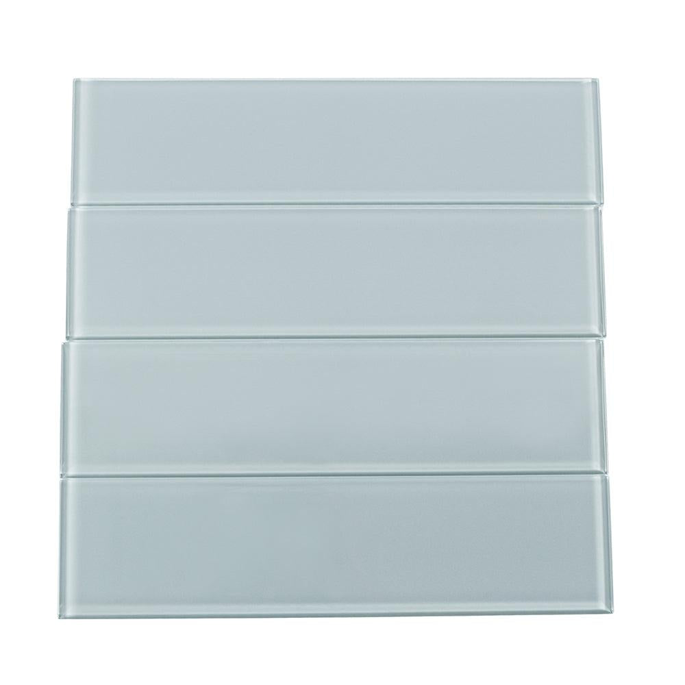 Glacier Aura Gray 4X16 Polished Glass Tile