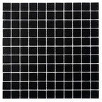 Glacier Black Frosted Glass Tile