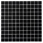 Glacier Black 1X1 Frosted Glass Tile Sample