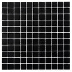 Glacier Black 1X1 Frosted Glass Tile Sample