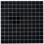 Glacier Black 1X1 Polished Glass Tile