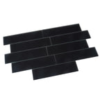 Glacier Black 3x12 Frosted Glass Tile | Tile Club