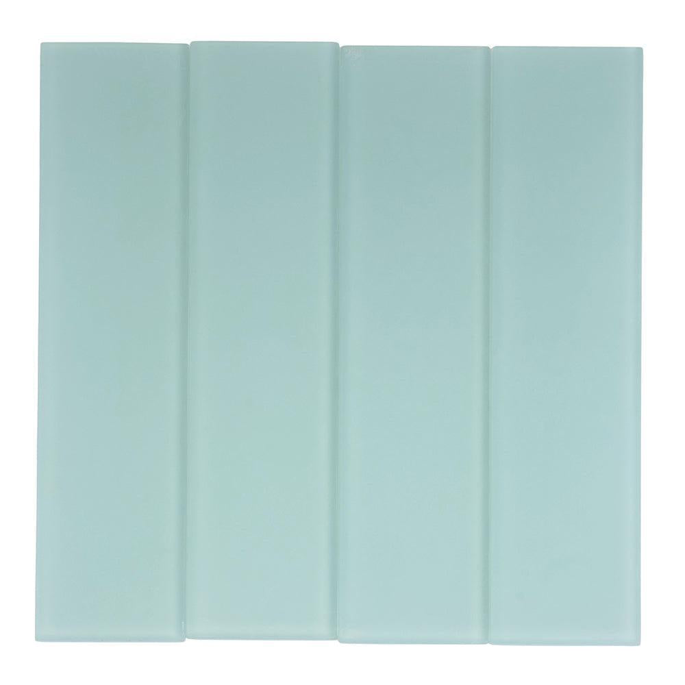 Glacier Breeze 3X12 Frosted Glass Tile Sample