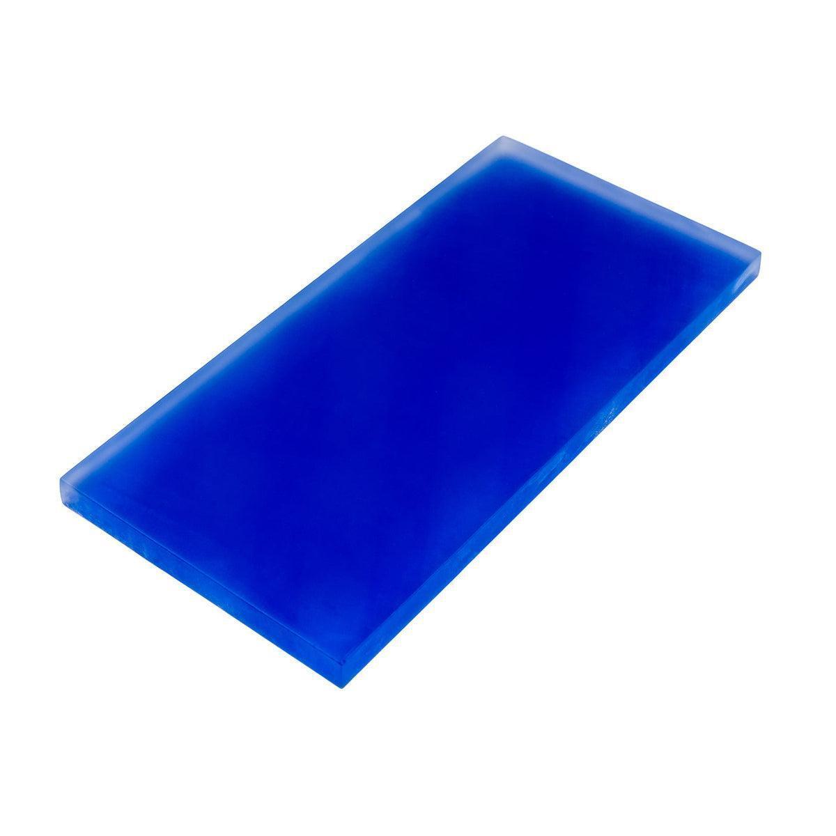 Glacier Cobalt Blue 3X6 Frosted Glass Subway Tile | Tile Club