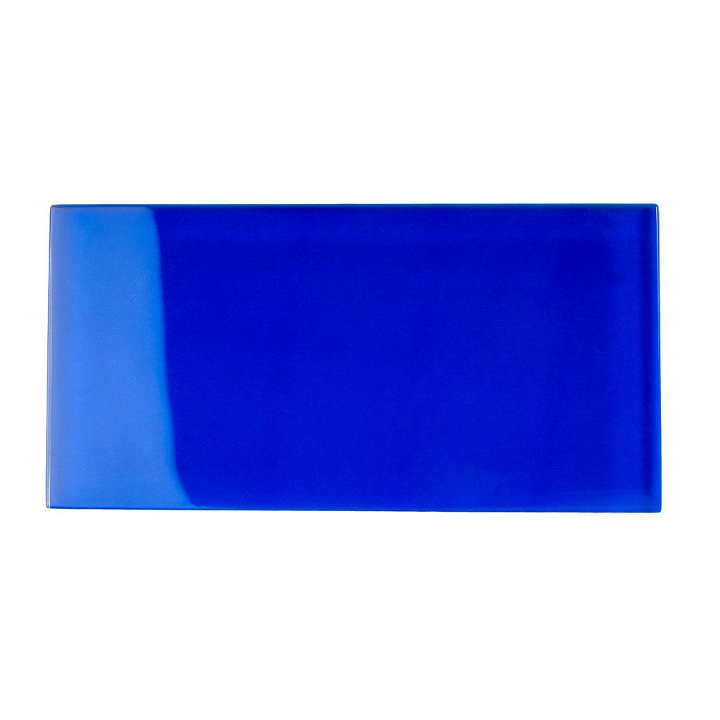 Glacier Cobalt Blue 3X6 Polished Glass Tile | Tile Club |
