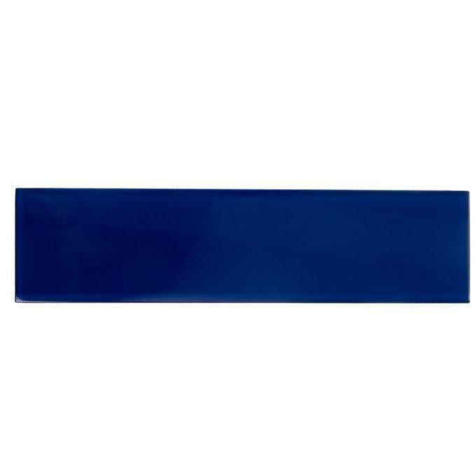 Glacier Cobalt Blue 4X16 Polished Glass Tile Sample
