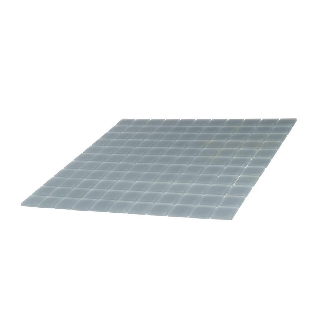 Glacier Dark Gray 1X1 Frosted Glass Tile | Tile Club