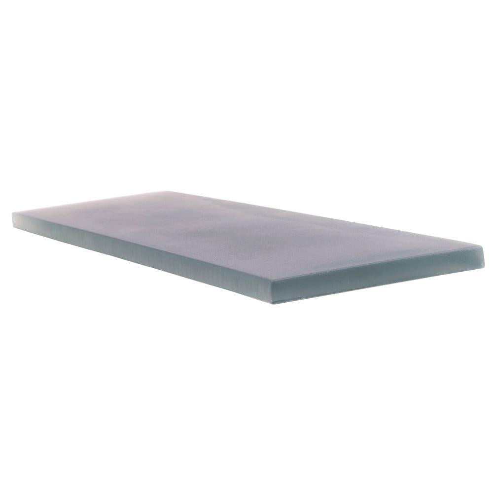 Glacier Dark Gray 3" x 12" Frosted Glass Tile | Tile Club