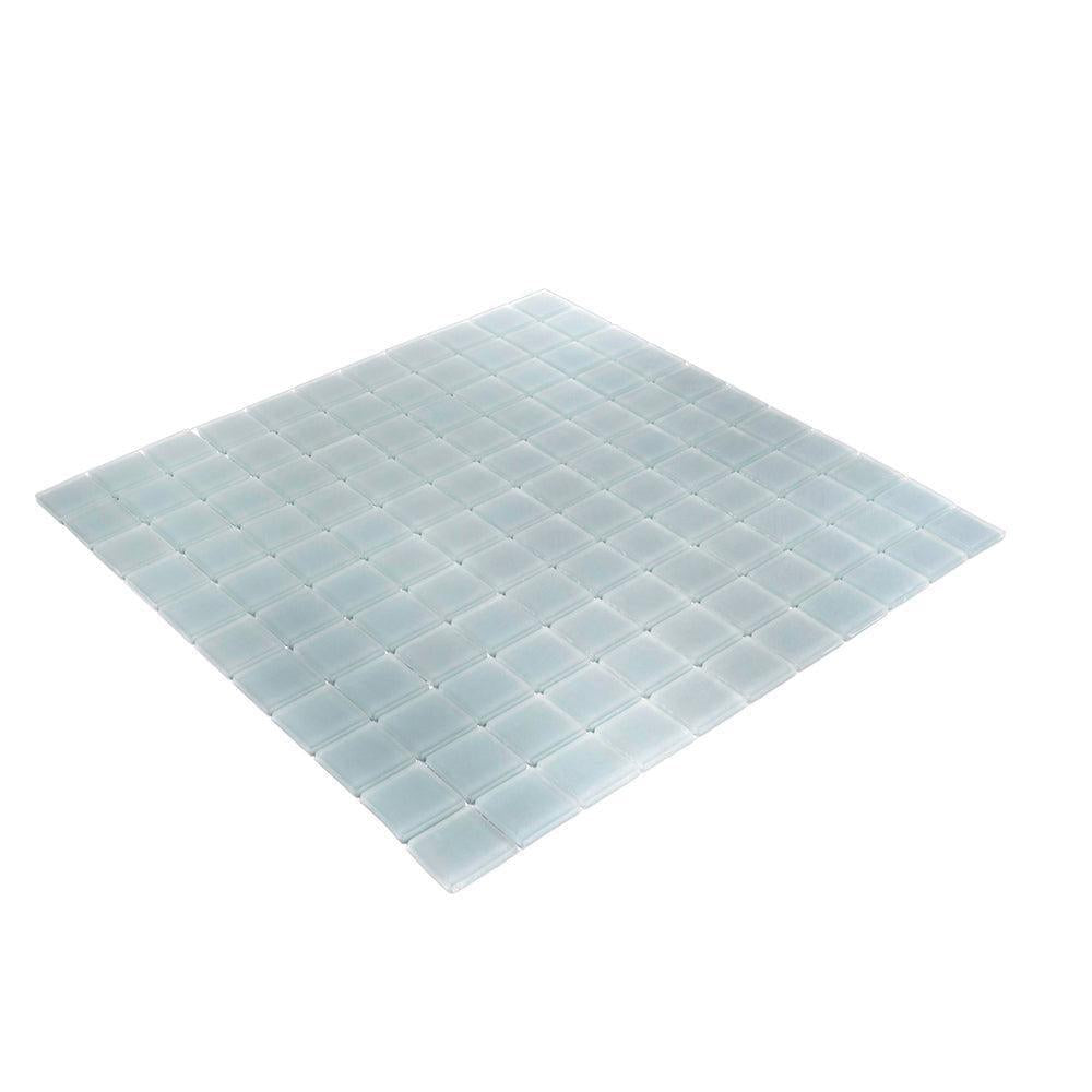 Glacier Gray 1X1 Frosted Glass Tile | Tile Club