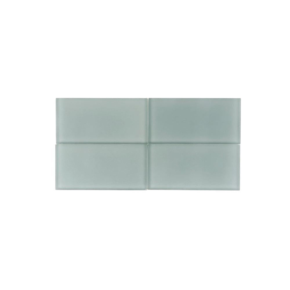 Glacier Gray 3X6 Frosted Glass Subway Tile