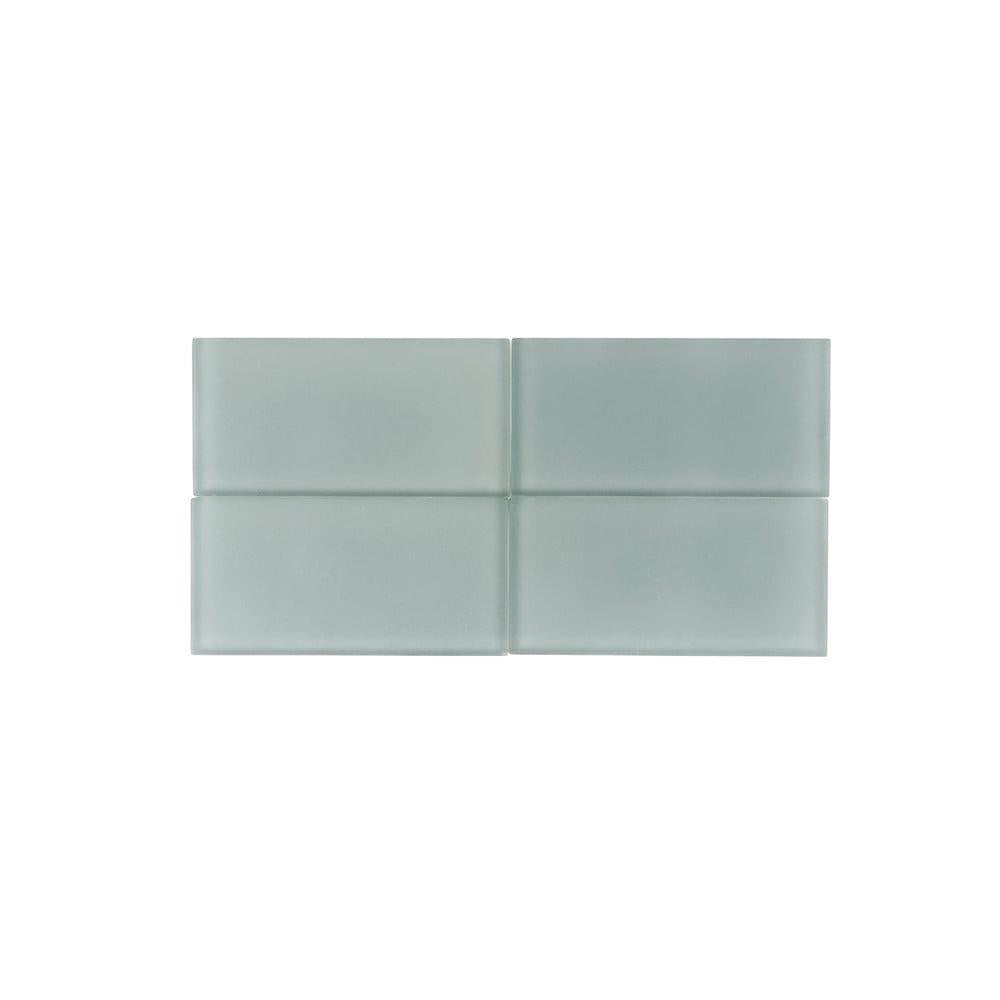 Glacier Gray 3X6 Frosted Glass Subway Tile | Tile Club