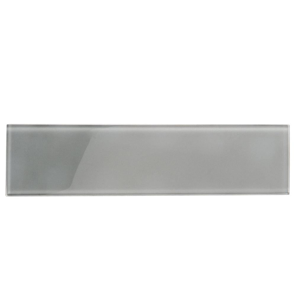 Glacier Gray 4X16 Polished Glass Tile