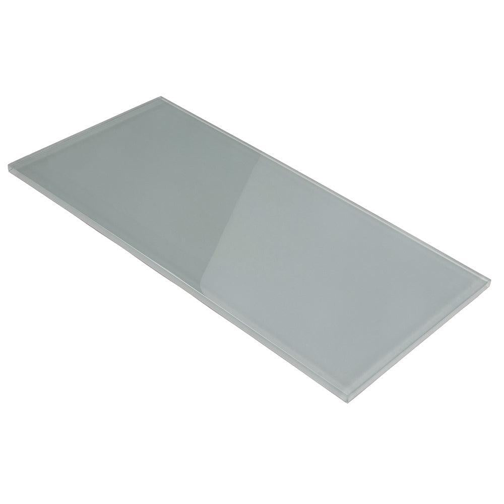Glacier Gray 8X16 Polished Glass Tile