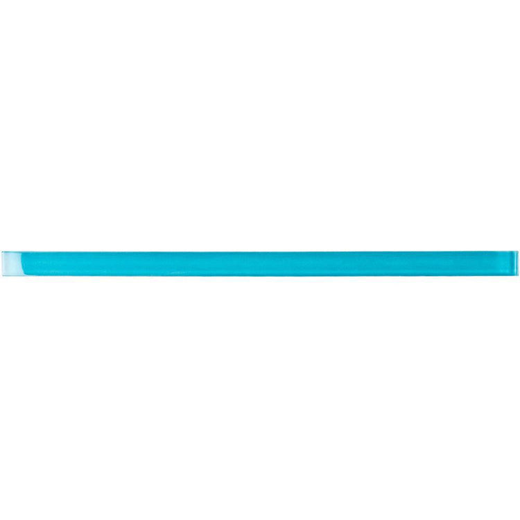 Glacier Laguna Blue Frosted Glass Pencil Liner | Tile Club | Position1