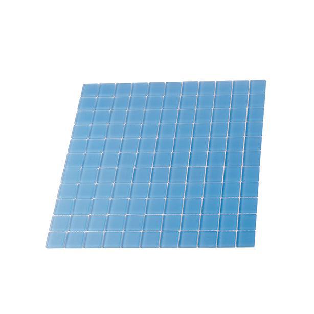 Glacier Ocean Blue 1" x 1" Frosted Glass Tile | Tile Club