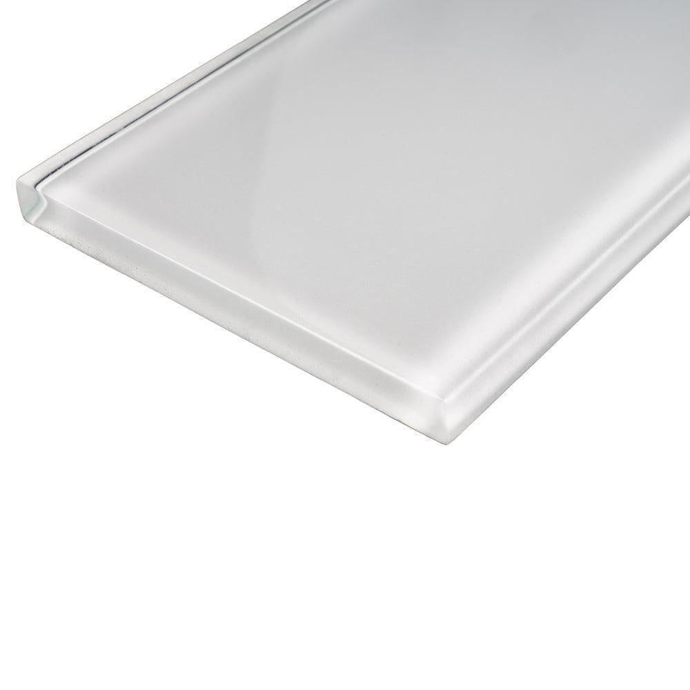 Glacier Pure White 3X12 Polished Glass Tile | Tile Club