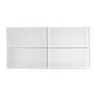 Glacier Pure White 3"x6" Frosted Glass Subway Tile | Tile Club